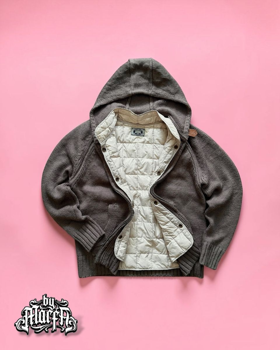 Vintage C.P. Company Autumn / Winter 2 piece wool knitted zip-up hoodie