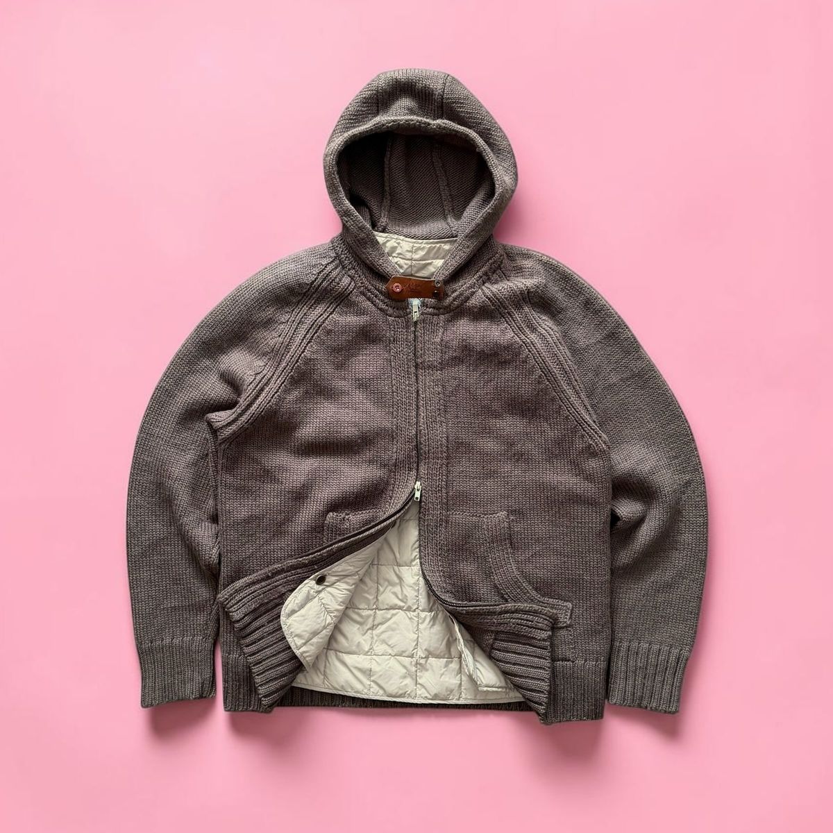 Vintage C.P. Company Autumn / Winter 2 piece wool knitted zip-up hoodie — 4
