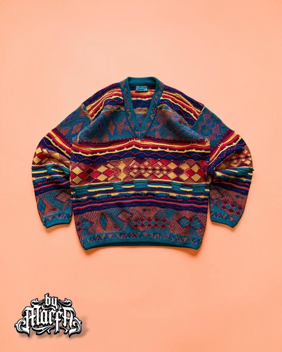 Coogi knitted wool 3D sweater