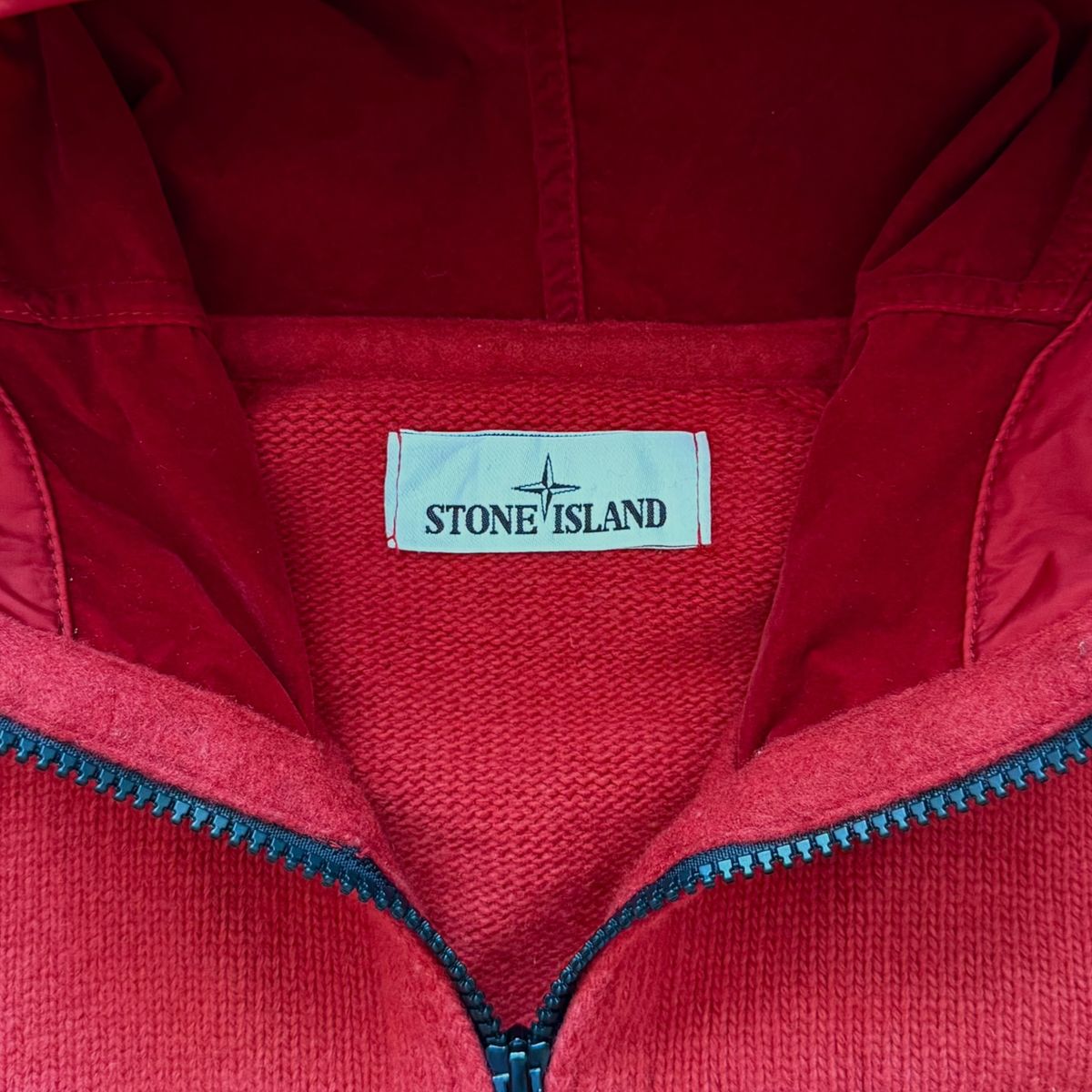 Stone Island Autumn / Winter 2013 Red Wool Tactical Hooded Zip-up Jacket — 2