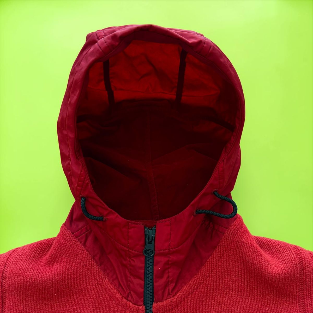 Stone Island Autumn / Winter 2013 Red Wool Tactical Hooded Zip-up Jacket — 3