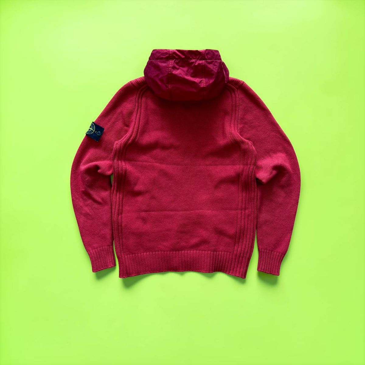 Stone Island Autumn / Winter 2013 Red Wool Tactical Hooded Zip-up Jacket — 5