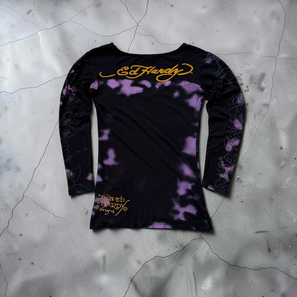 Vintage Ed Hardy y2k printed tattoo long sleeve top — 6