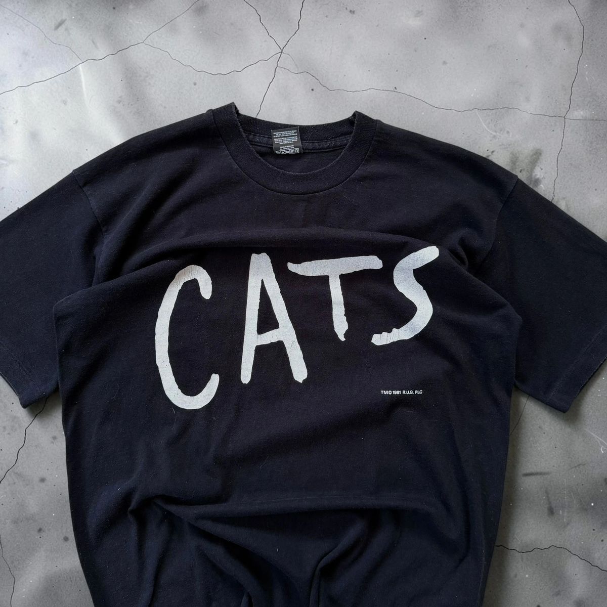 Vintage 1981 single stitch CATS rock band t-shirt — 2