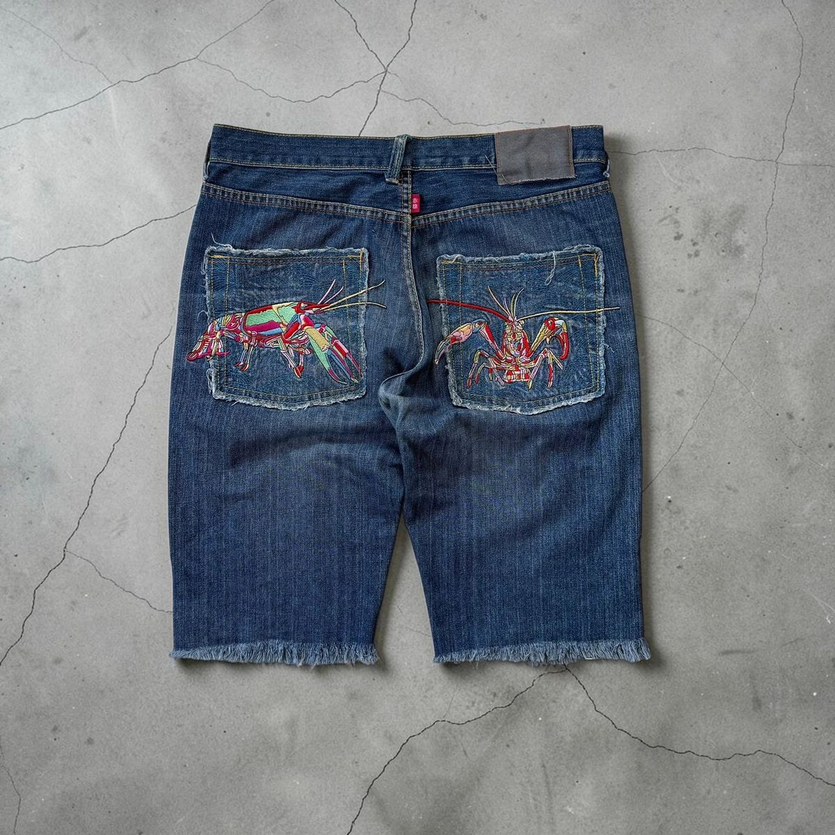 Vintage RMC Red Monkey Company embroidered jorts / denim shorts