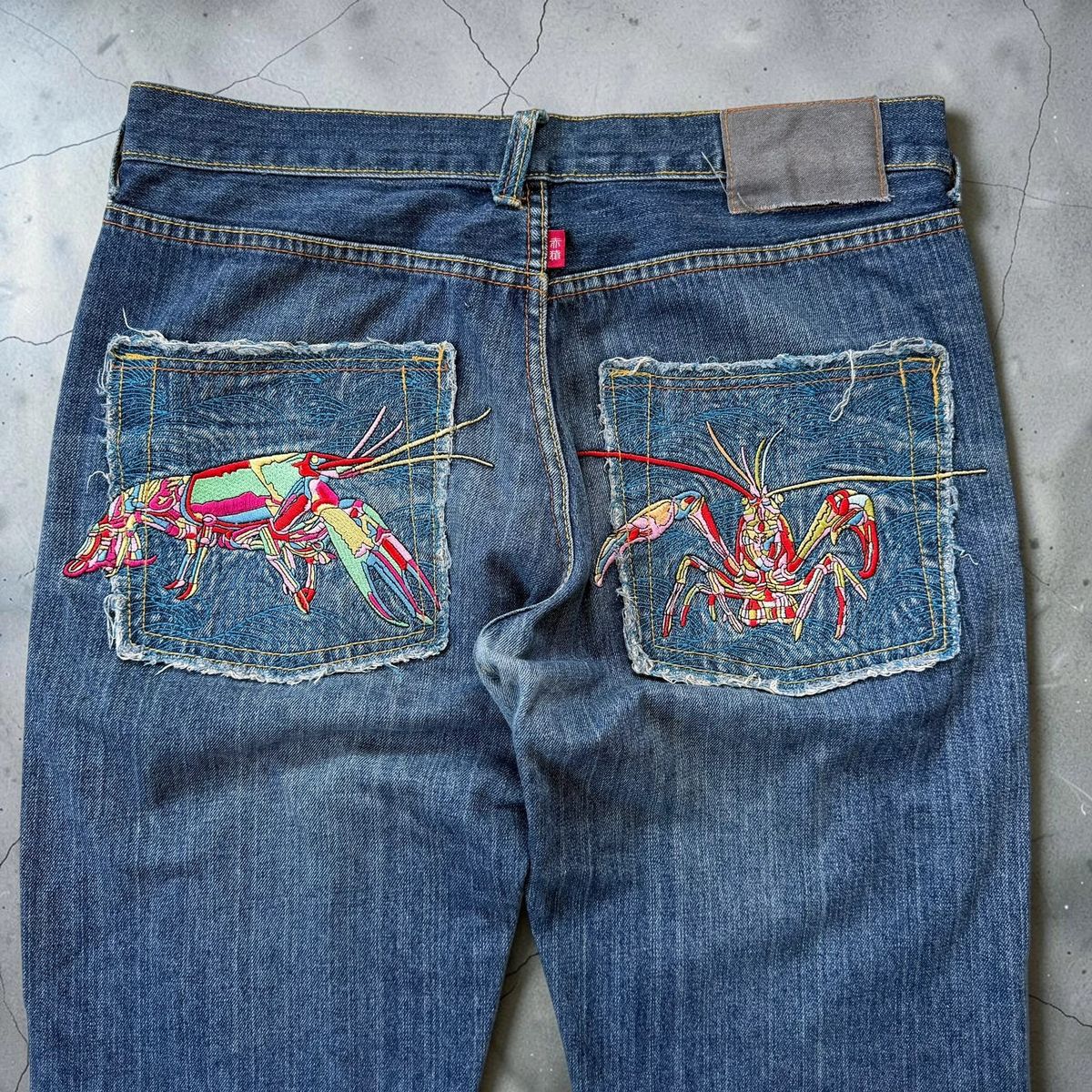 Vintage RMC Red Monkey Company embroidered jorts / denim shorts — 2