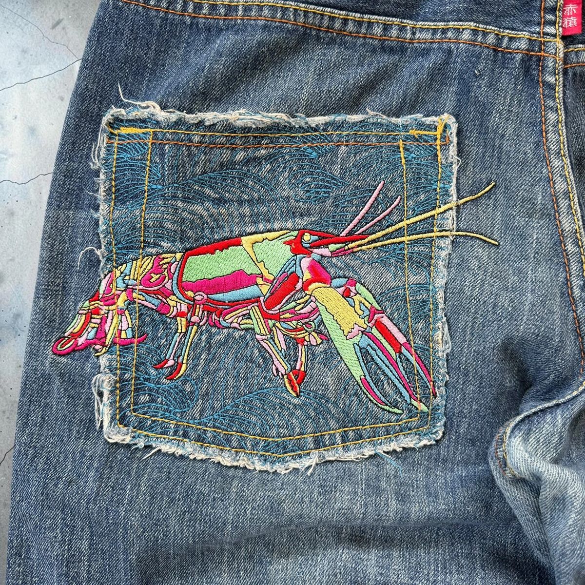 Vintage RMC Red Monkey Company embroidered jorts / denim shorts — 3