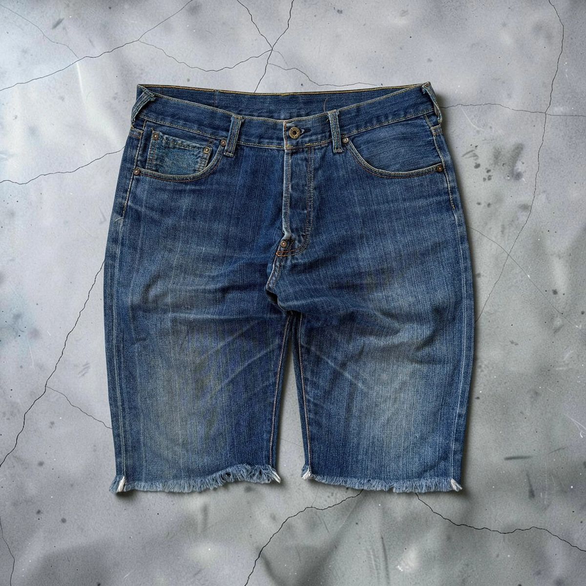 Vintage RMC Red Monkey Company embroidered jorts / denim shorts — 6