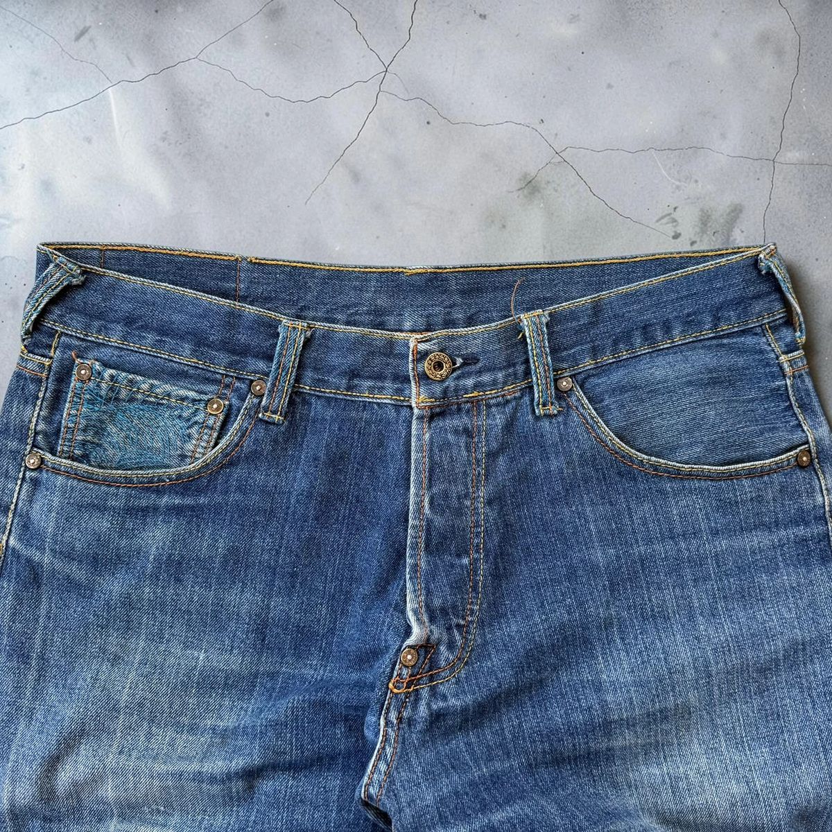 Vintage RMC Red Monkey Company embroidered jorts / denim shorts — 7