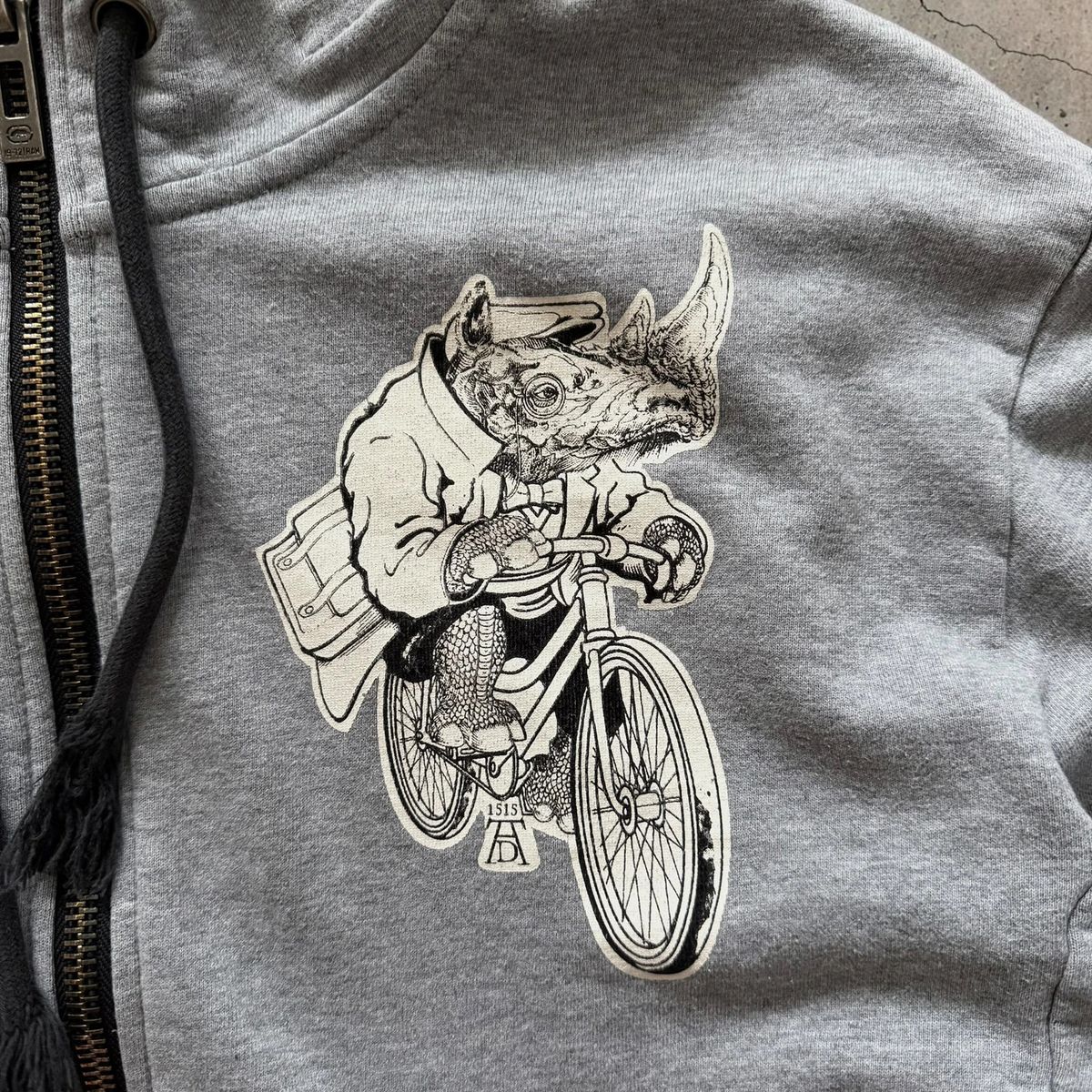 2000s y2k / hip hop Ecko Unltd zip up rhino-skin fleece hoodie — 3