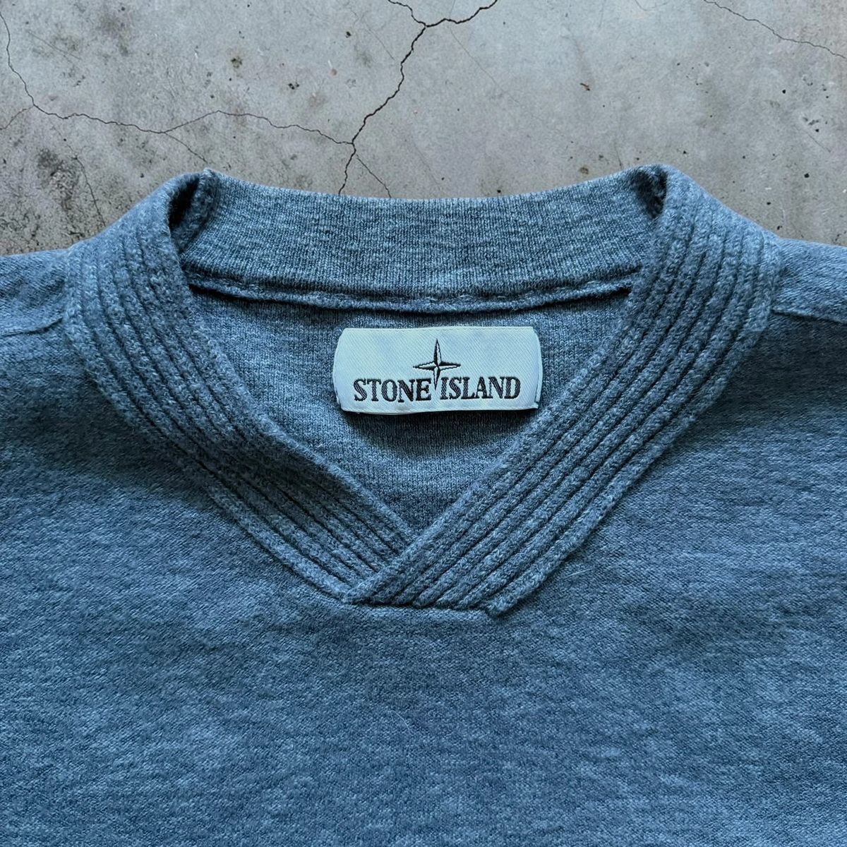 Stone Island knitted V-neck wool sweater — 2