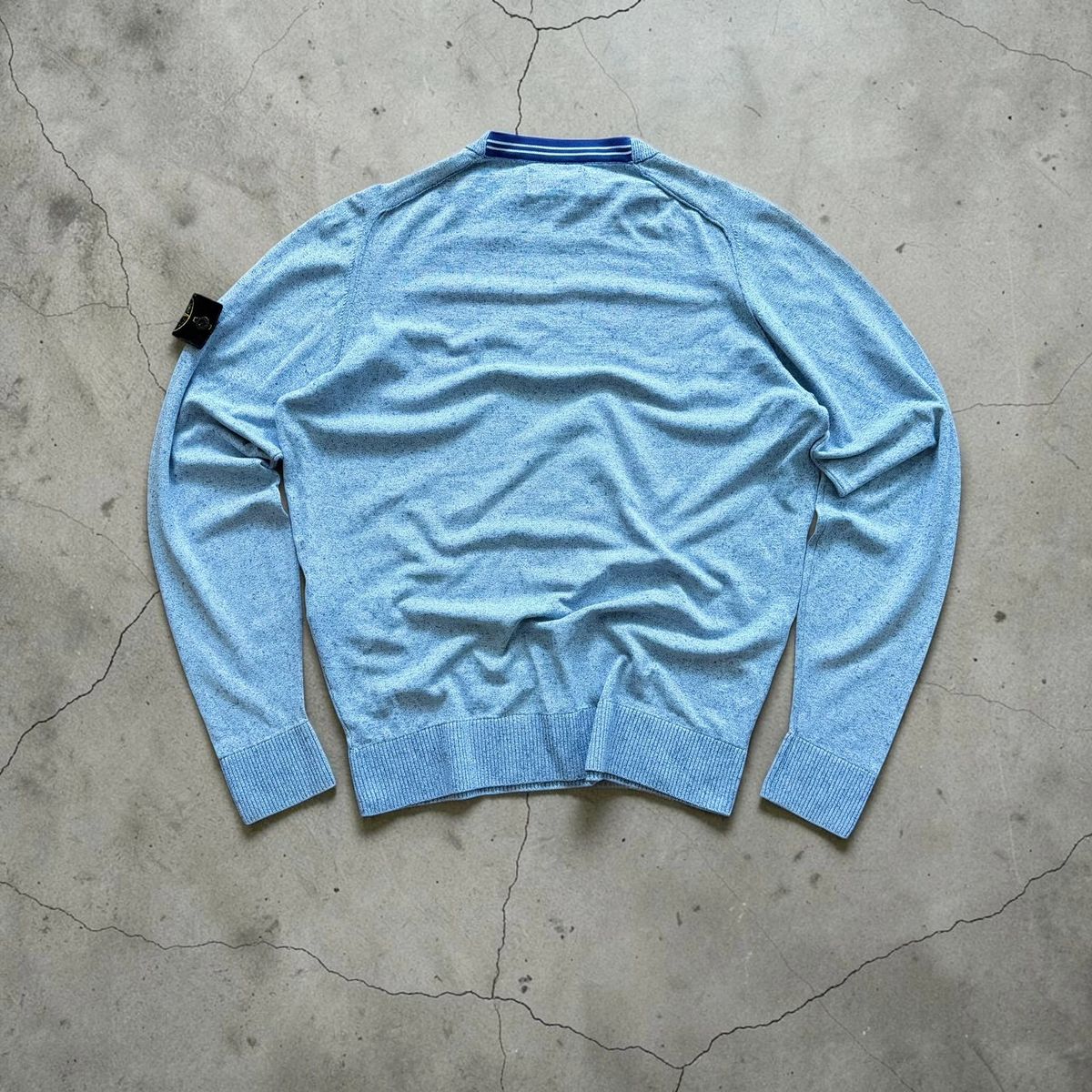 Spring / Summer 2019 Stone Island knitted light blue wool sweater — 11