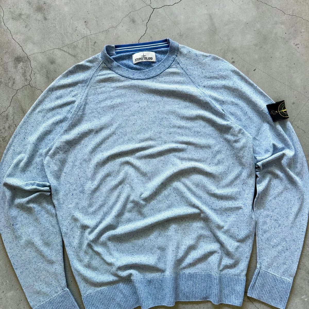 Spring / Summer 2019 Stone Island knitted light blue wool sweater — 2