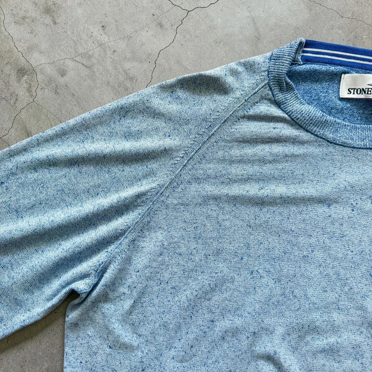 Spring / Summer 2019 Stone Island knitted light blue wool sweater — 4