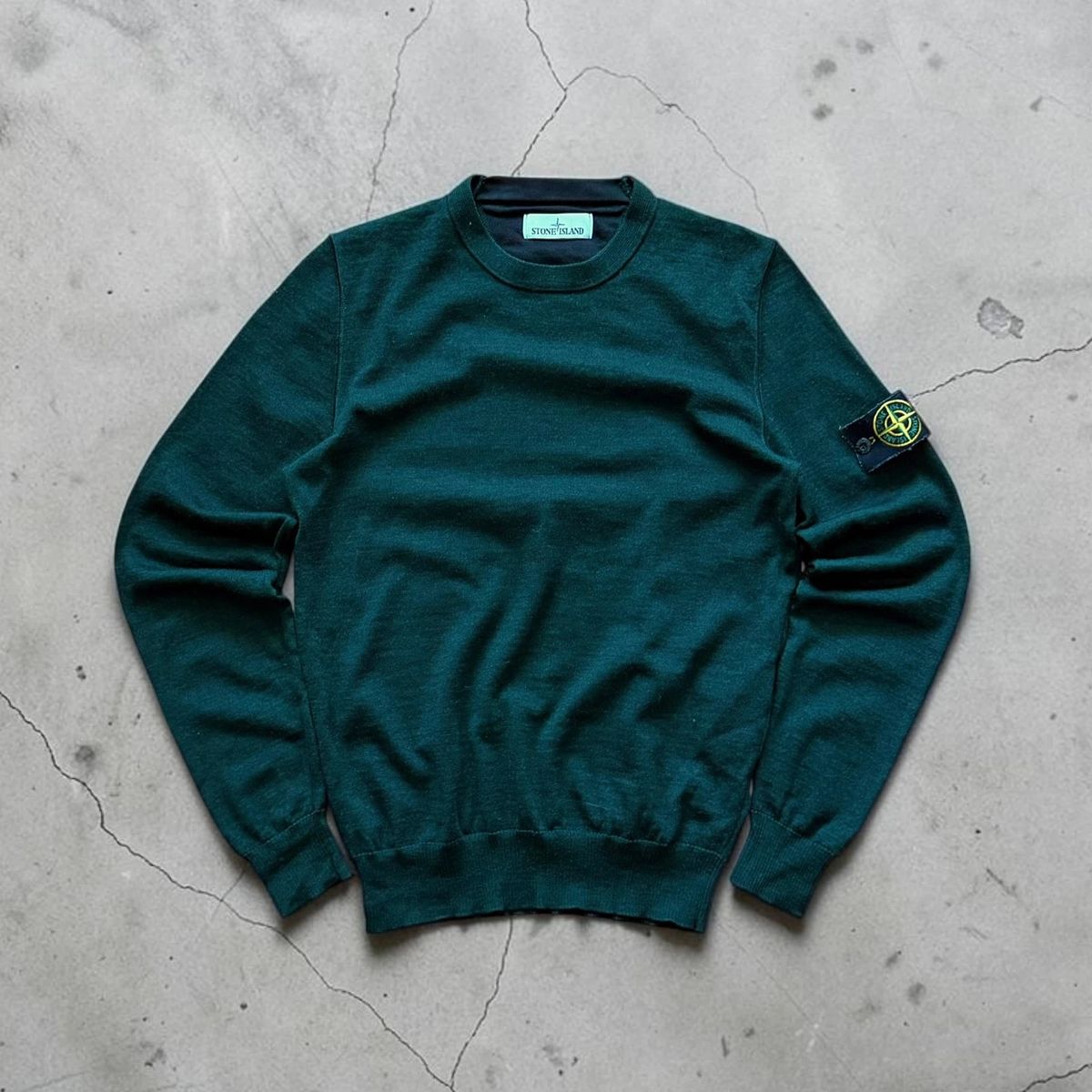 Autumn / Winter 2015 Stone Island 100% wool green sweater