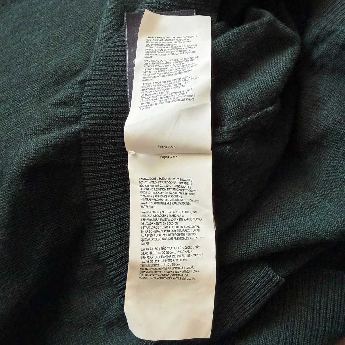 Autumn / Winter 2015 Stone Island 100% wool green sweater — 6