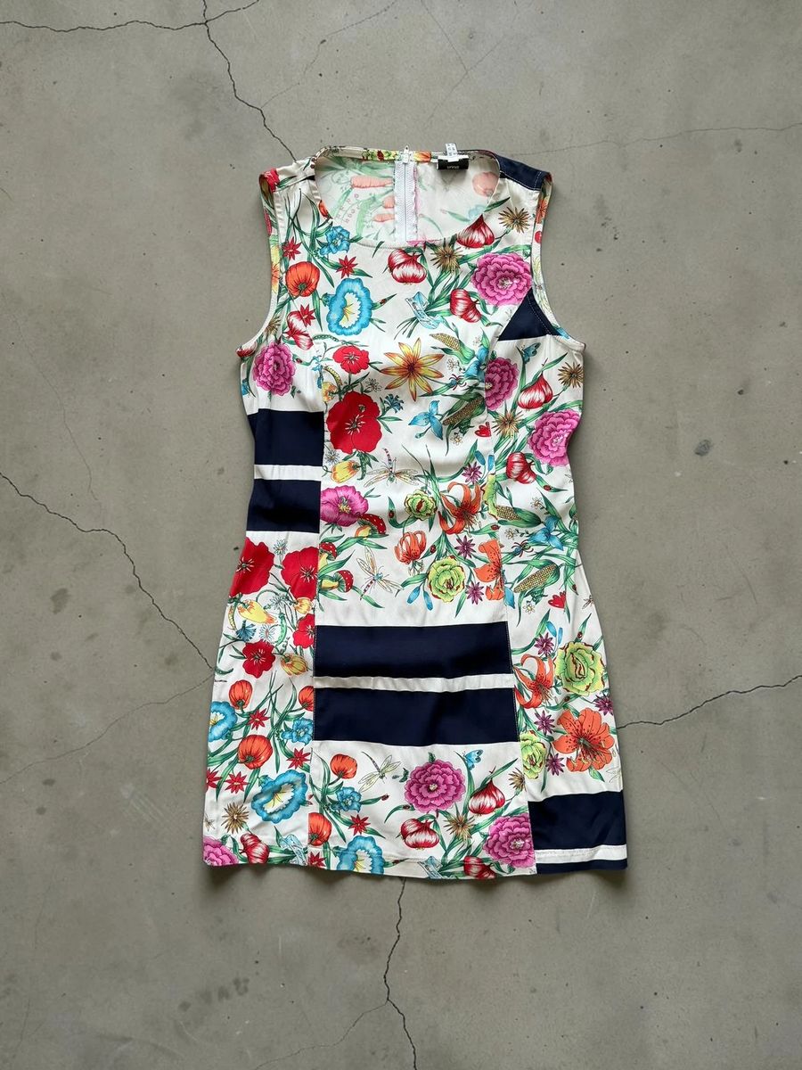Vintage 90s Moschino Jeans mid lenght floral dress