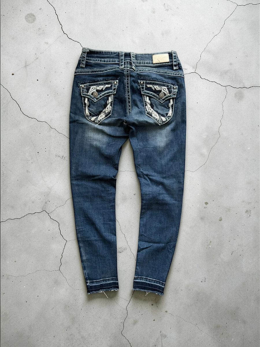Blue Monkey y2k Miss me / Rock Revival embroidered jeans