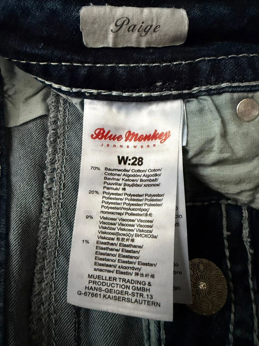 Blue Monkey y2k Miss me / Rock Revival embroidered jeans — 8