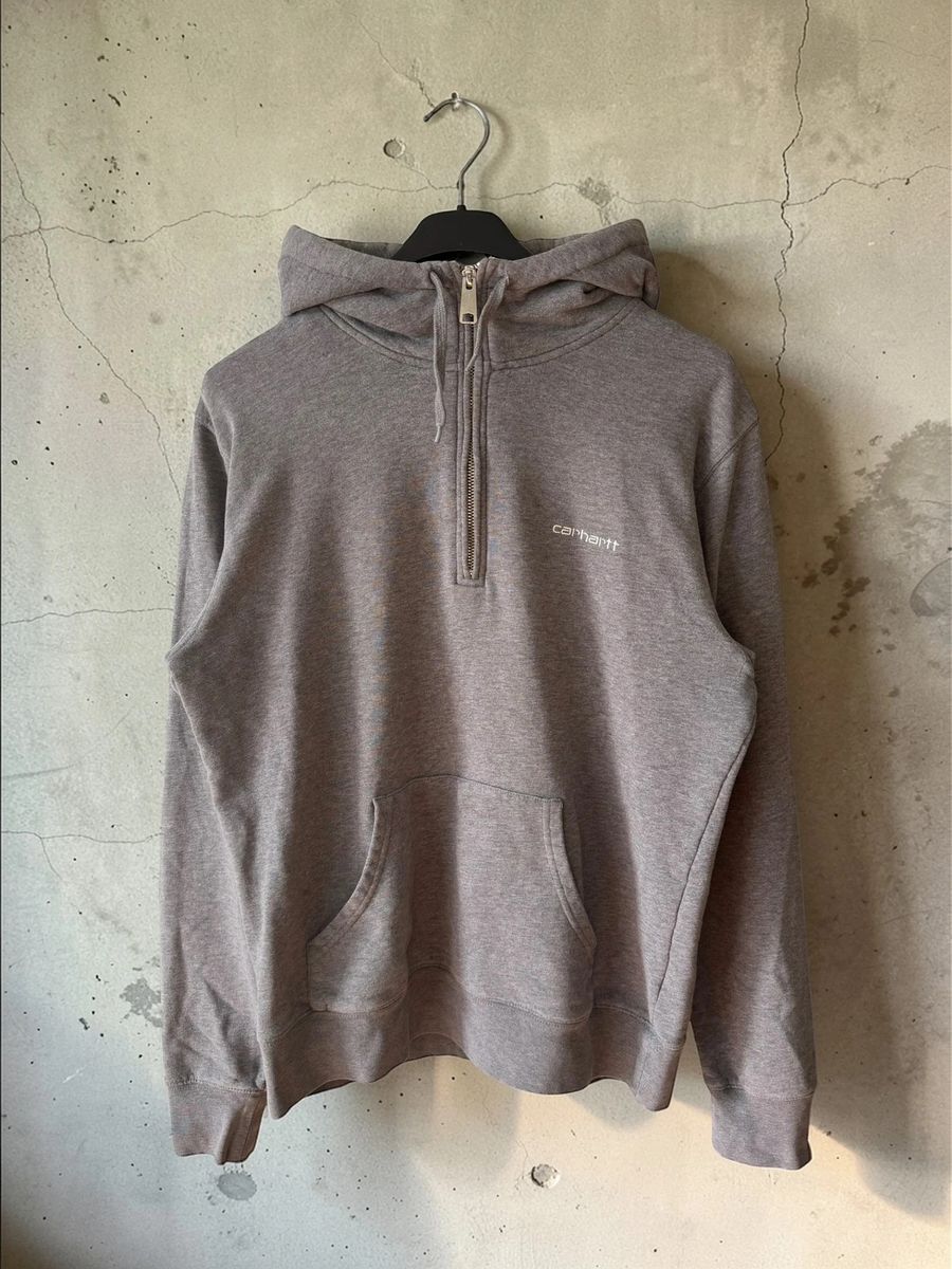 Vintage Carhartt hooded sweat pullover / 1/4 zip hoodie