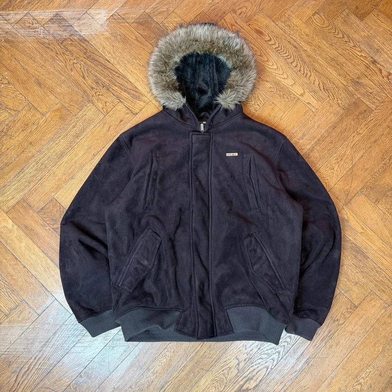 Vintage Eckō Unltd baggy fur collar jacket