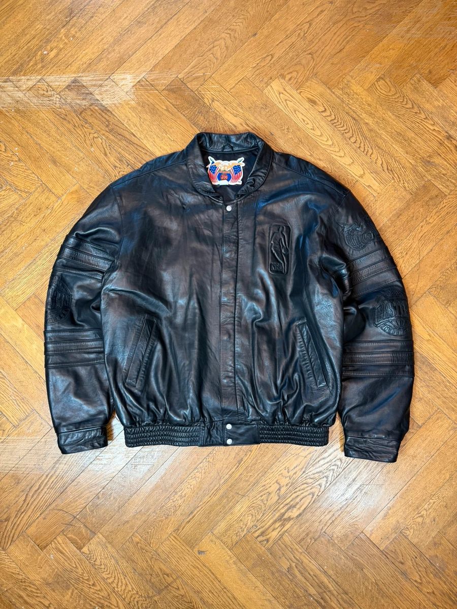 Vintage Jeff Hamilton x NBA conference leather jacket — 2
