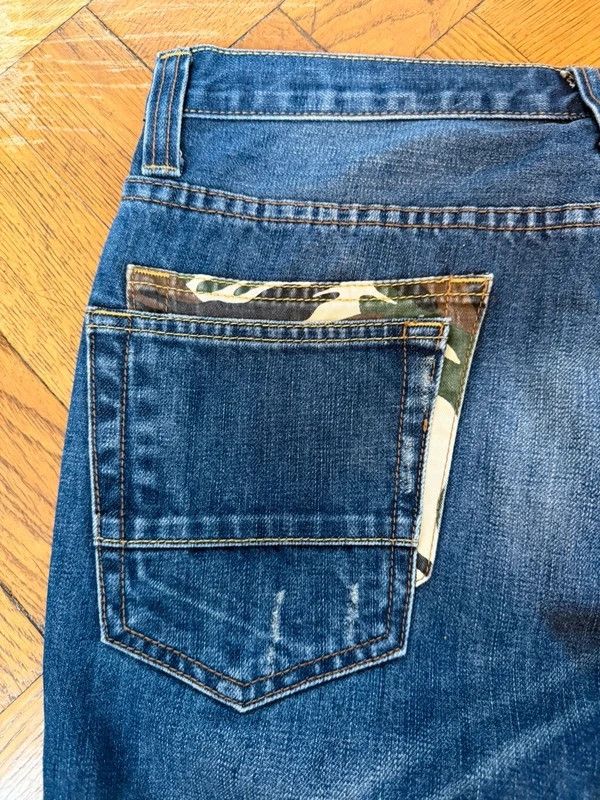 AAPE by Bape loose fit printed selvadged jeans — 13