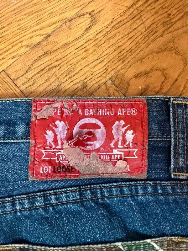 AAPE by Bape loose fit printed selvadged jeans — 15