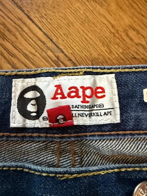 AAPE by Bape loose fit printed selvadged jeans — 7