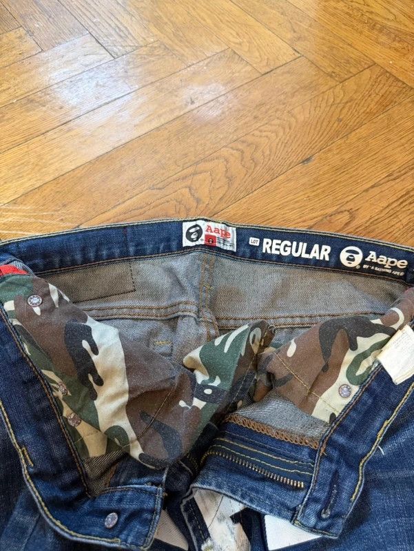 AAPE by Bape loose fit printed selvadged jeans — 8