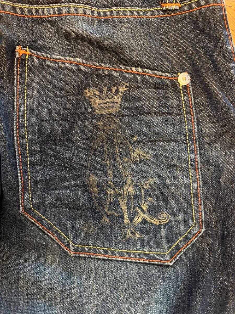 Christian Audigier selvedged embroidered jeans — 3