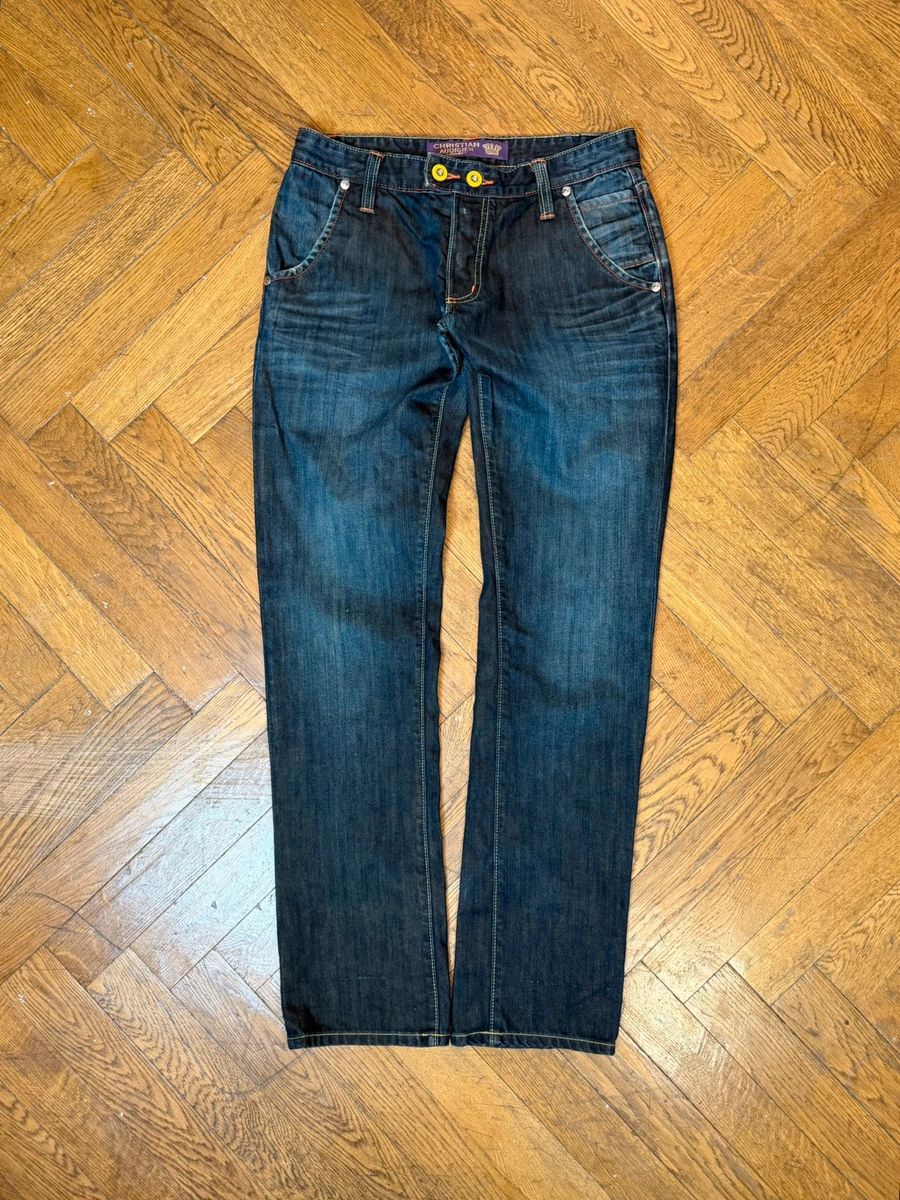 Christian Audigier selvedged embroidered jeans — 5