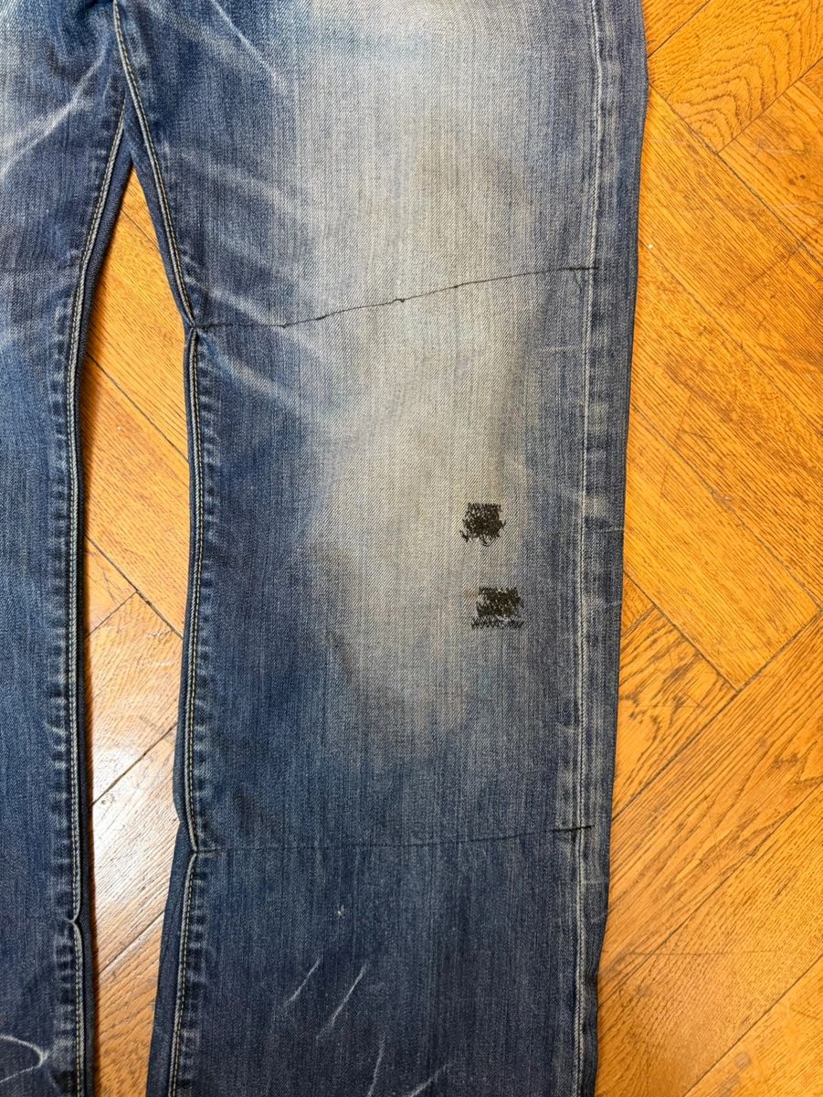 Vintage Ed Hardy baggy embroidered selvedged jeans — 6