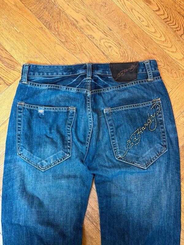 Vintage Ed Hardy selvedged baggy jeans — 2