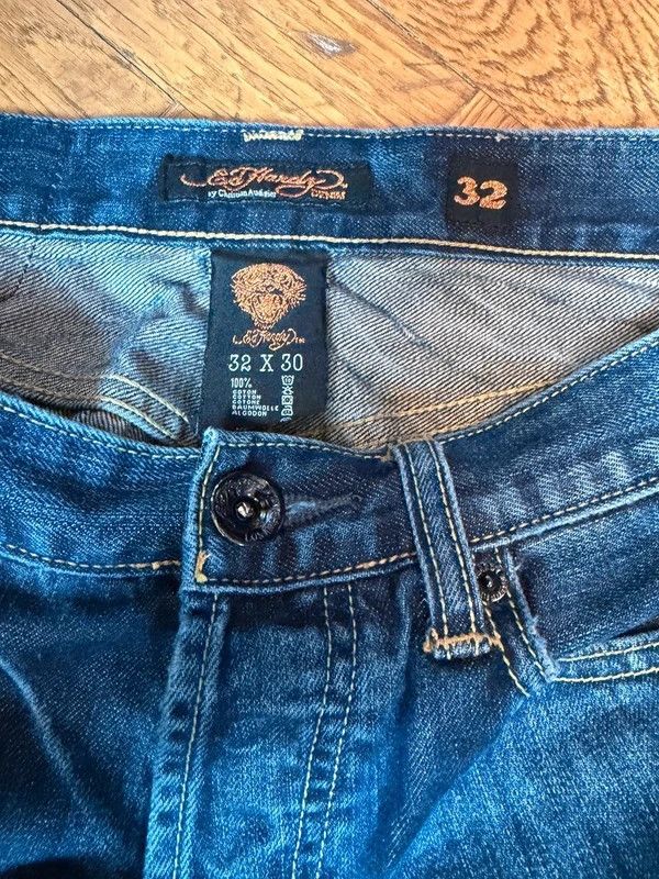 Vintage Ed Hardy selvedged baggy jeans — 6