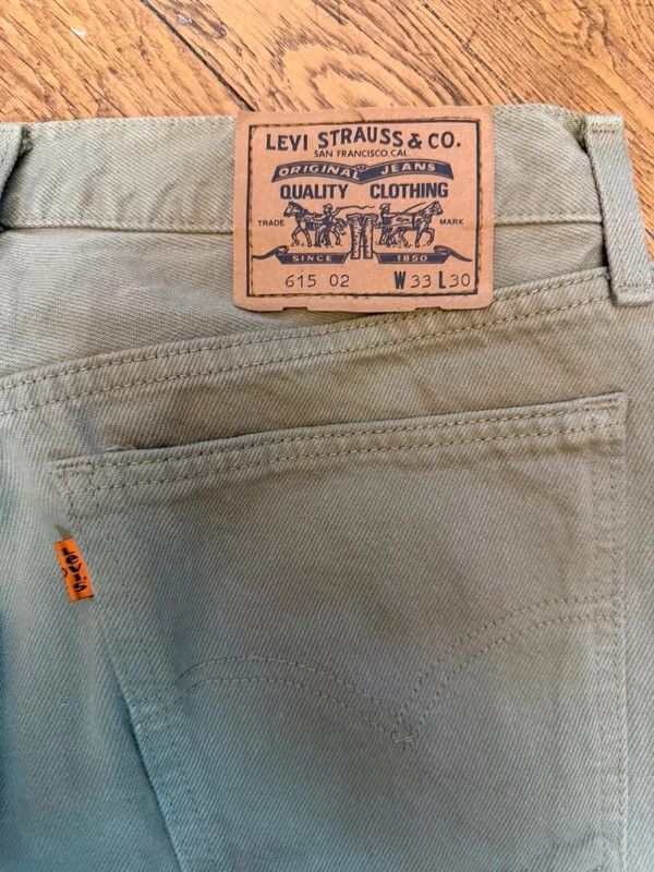 Vintage 1996 Levi’s 615 orange tab beige jeans — 3