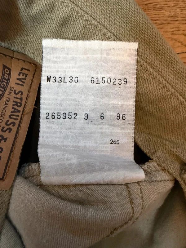 Vintage 1996 Levi’s 615 orange tab beige jeans — 6