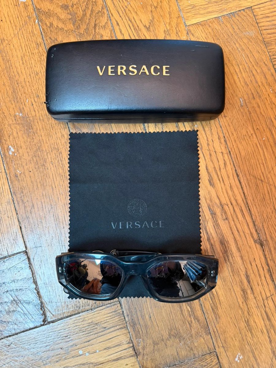 Versace Biggie / Medusa grey transparent sunglasses — 2