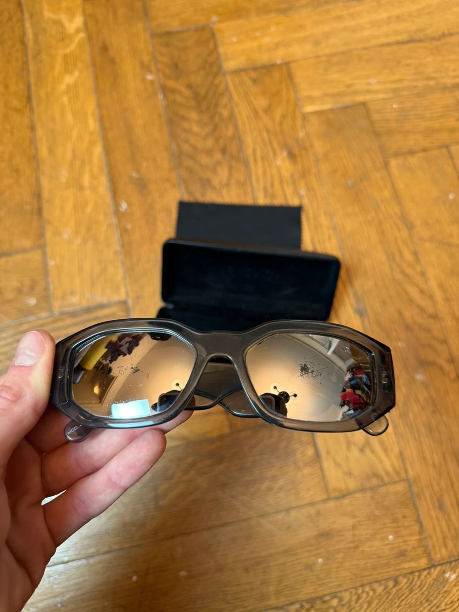 Versace Biggie / Medusa grey transparent sunglasses — 7
