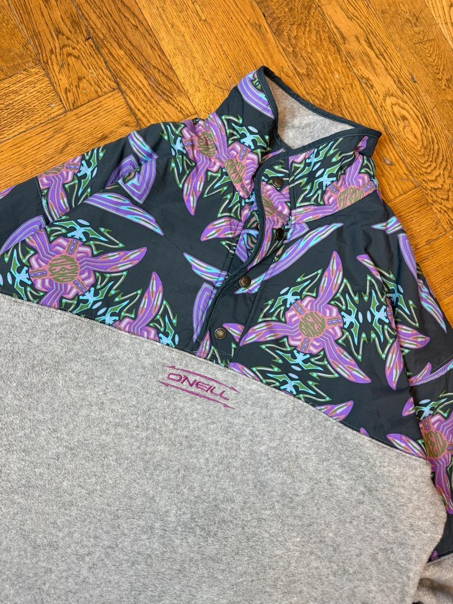 Vintage O’neill 1/4 funky fleece sweater — 3