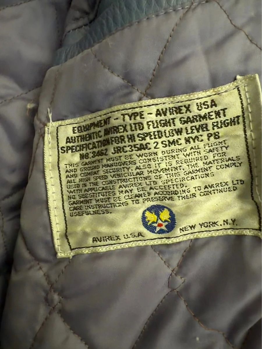 Vintage 1990s Avirex Special Cadet leather bomber jacket — 10
