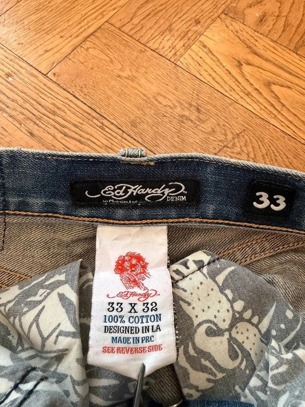 Ed Hardy y2k baggy embroidered jeans — 6