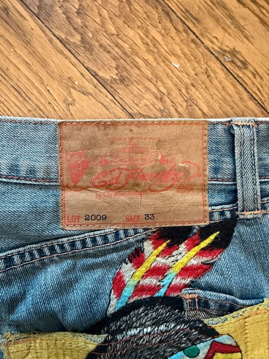 Ed hardy baggy y2k embroidered jeans — 3