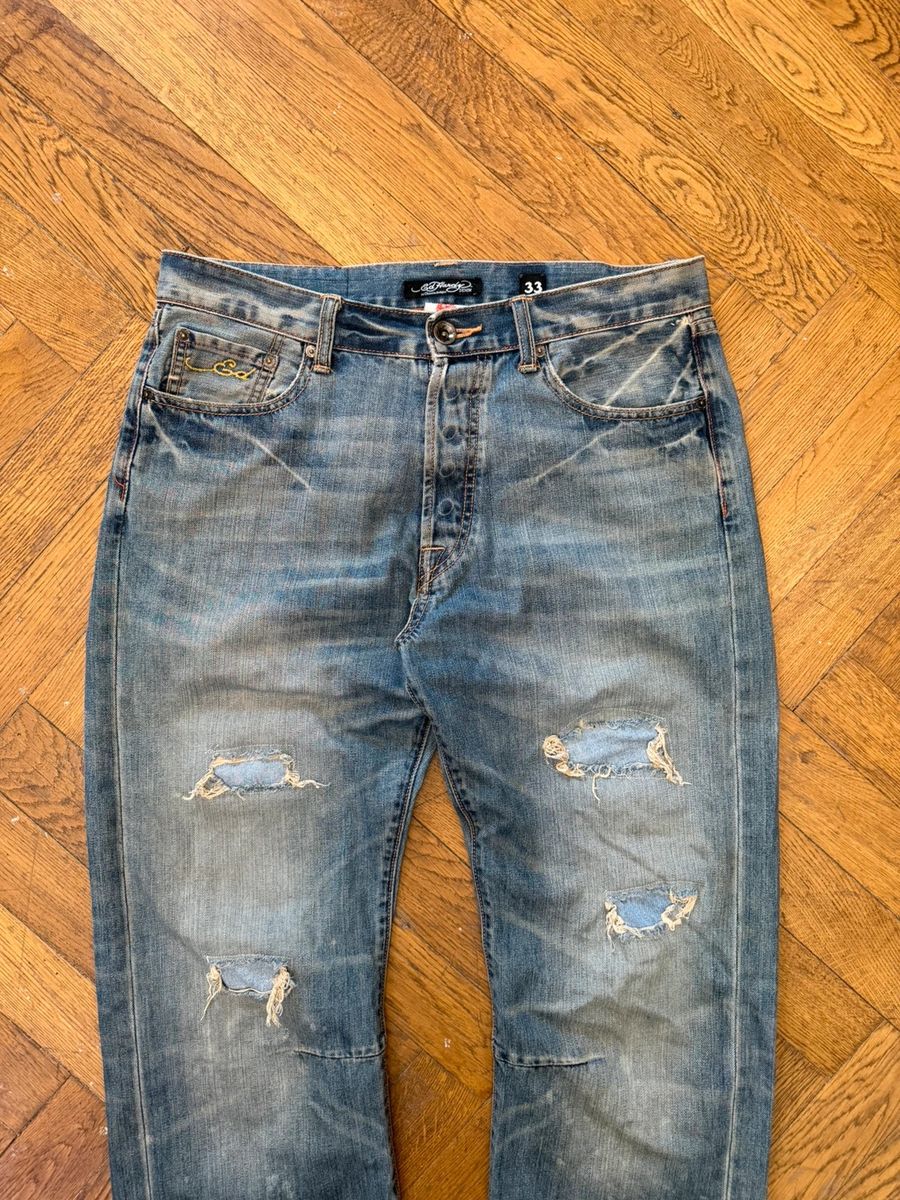 Ed hardy baggy y2k embroidered jeans — 5