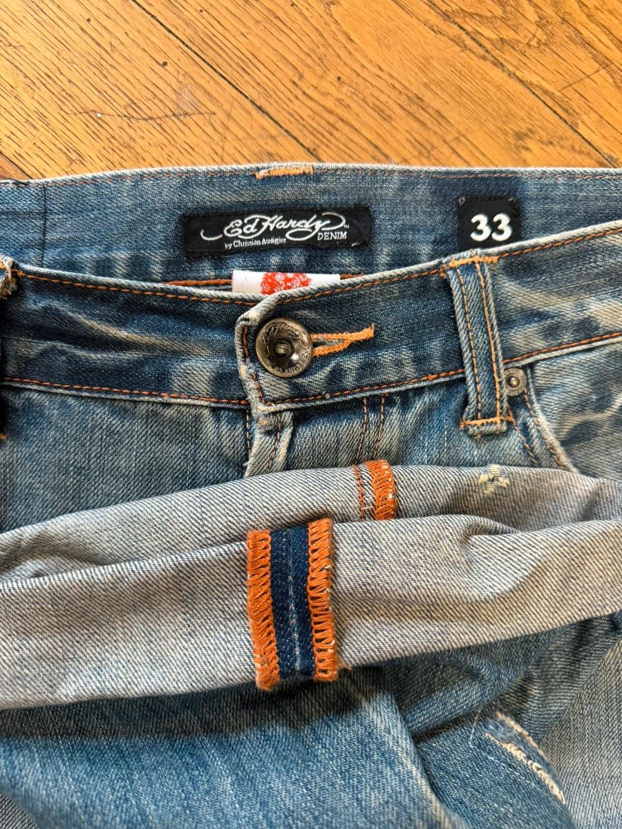 Ed hardy baggy y2k embroidered jeans — 6