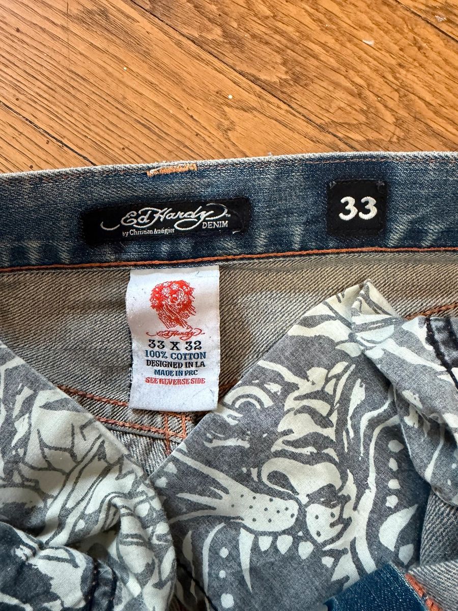 Ed hardy baggy y2k embroidered jeans — 7