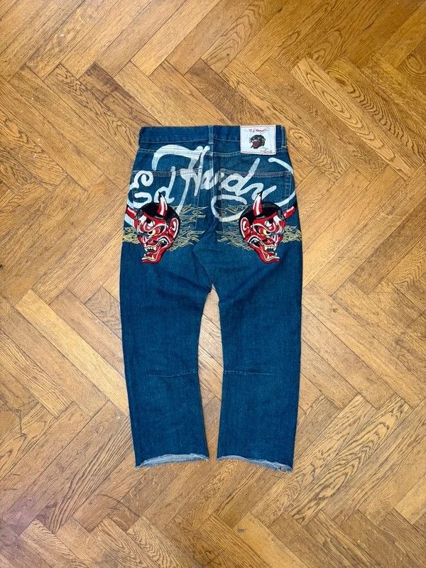 Ed hardy embroidered y2k baggy jeans