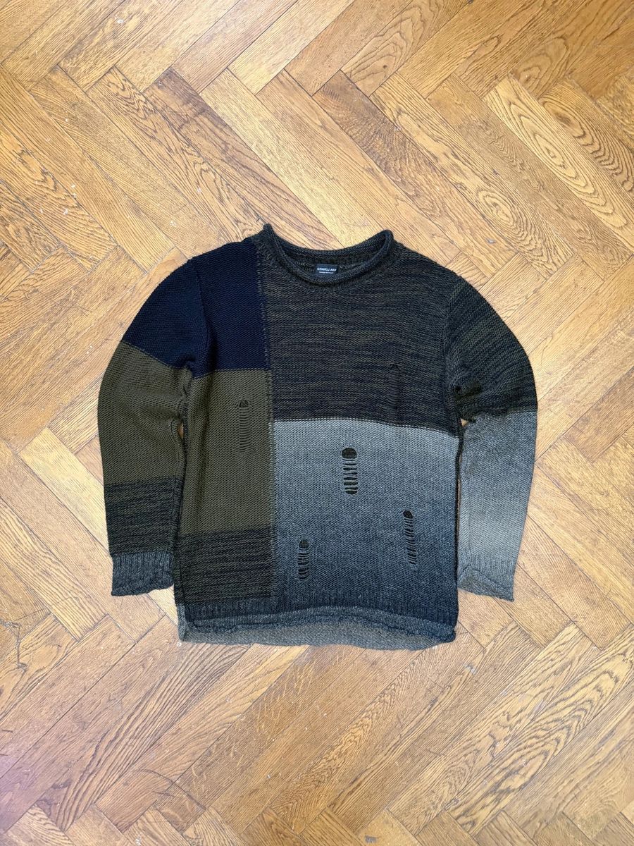 Vintage distressed wool knitwear sweater