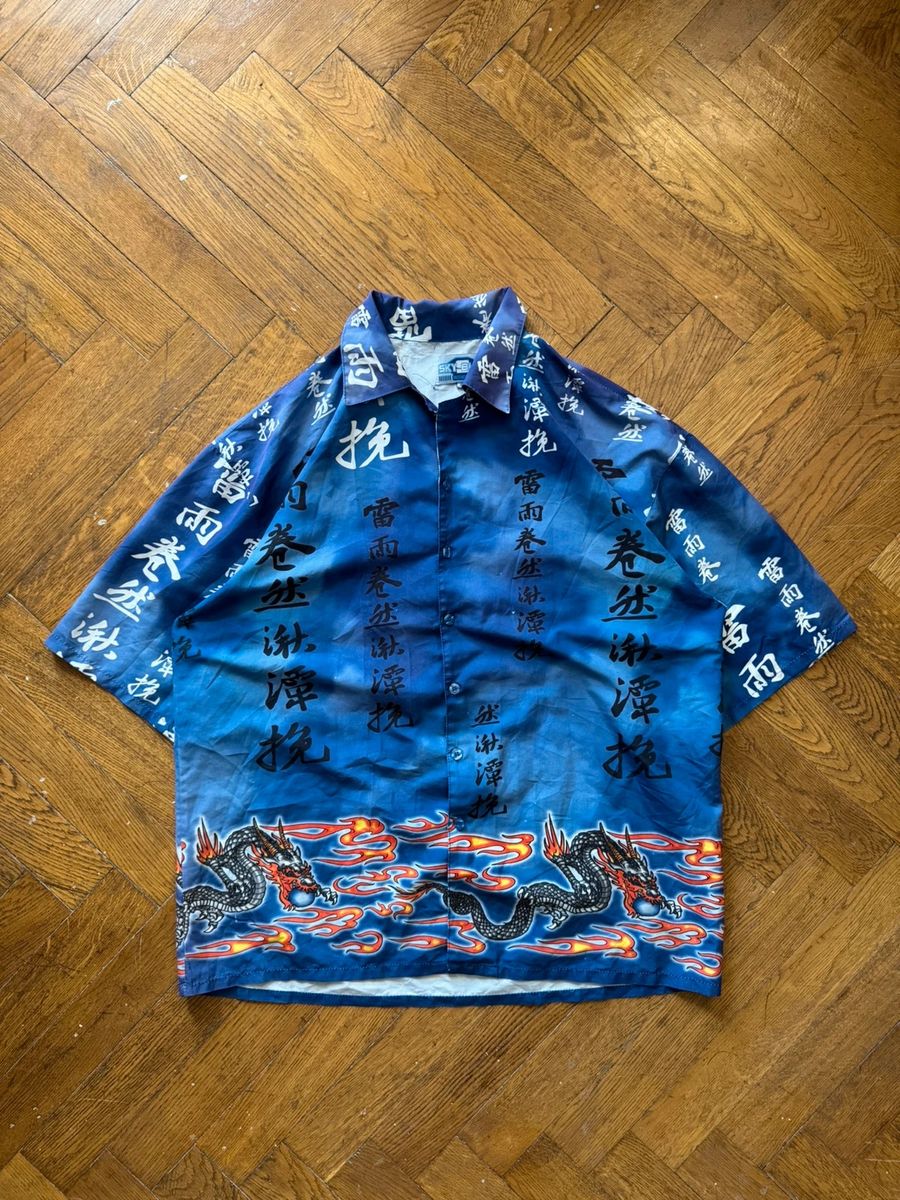 Y2k printed dragon shirt
