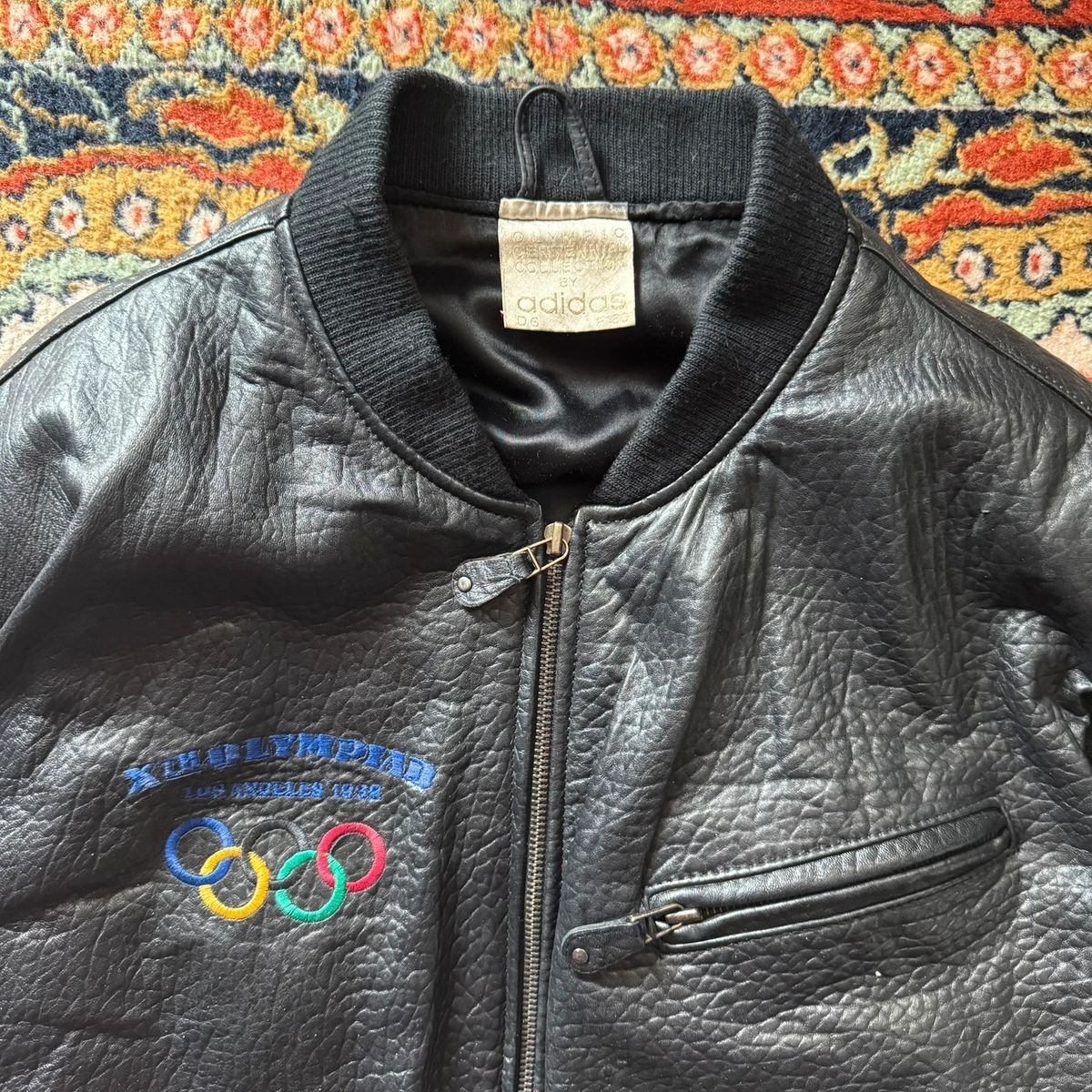 Vintage Adidas x USA Olympics leather jacket — 2